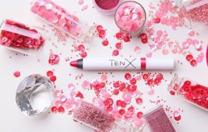 помады-блески для губ TenX искрящийся розовый